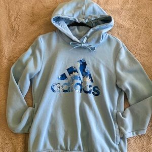 Adidas Womens Badge of Sport Floral Logo Hoodie Sweatshirt